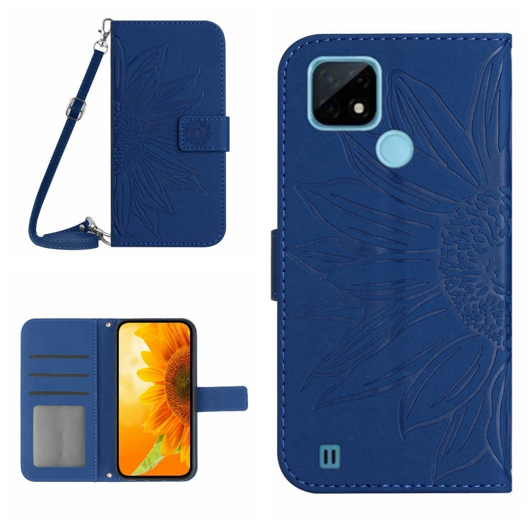 Skin Feel Sun Flower Pattern Flip Leather Phone Case with Lanyard, For Realme 9 4G/Realme 9 Pro+ 5G, For Realme 9 Pro 5G, For Realme 9i/A36/A76/A96 4G, For Realme 10 4G, For Realme 10 5G, For Realme C11, For Realme C12/C15/C25, For Realme C20/C21      ...