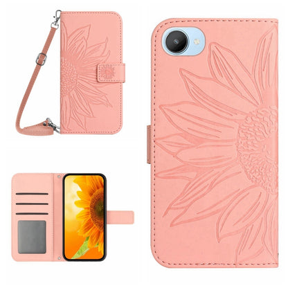 Skin Feel Sun Flower Pattern Flip Leather Phone Case with Lanyard, For Realme 9 4G/Realme 9 Pro+ 5G, For Realme 9 Pro 5G, For Realme 9i/A36/A76/A96 4G, For Realme 10 4G, For Realme 10 5G, For Realme C11, For Realme C12/C15/C25, For Realme C20/C21      ...