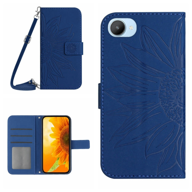 Skin Feel Sun Flower Pattern Flip Leather Phone Case with Lanyard, For Realme 9 4G/Realme 9 Pro+ 5G, For Realme 9 Pro 5G, For Realme 9i/A36/A76/A96 4G, For Realme 10 4G, For Realme 10 5G, For Realme C11, For Realme C12/C15/C25, For Realme C20/C21      ...