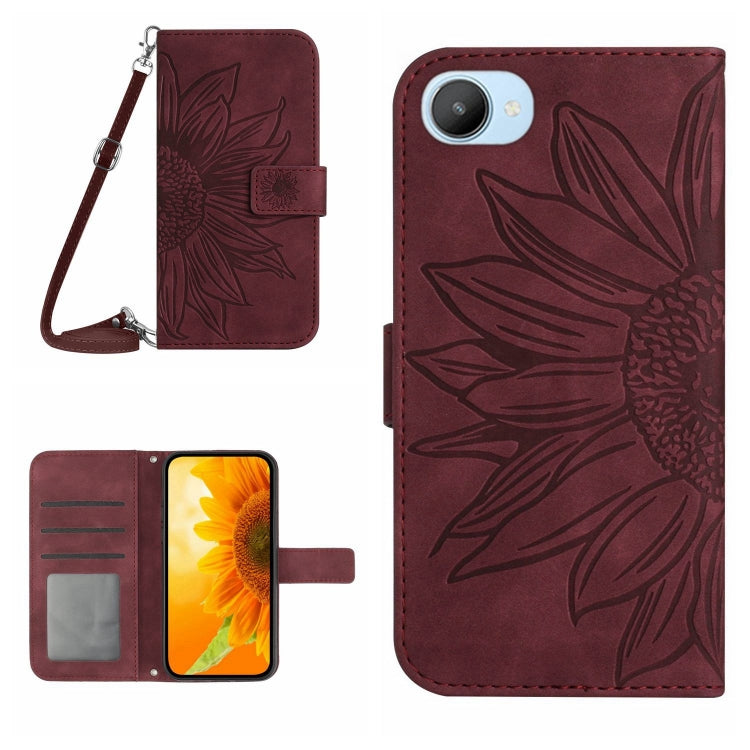 Skin Feel Sun Flower Pattern Flip Leather Phone Case with Lanyard, For Realme 9 4G/Realme 9 Pro+ 5G, For Realme 9 Pro 5G, For Realme 9i/A36/A76/A96 4G, For Realme 10 4G, For Realme 10 5G, For Realme C11, For Realme C12/C15/C25, For Realme C20/C21      ...