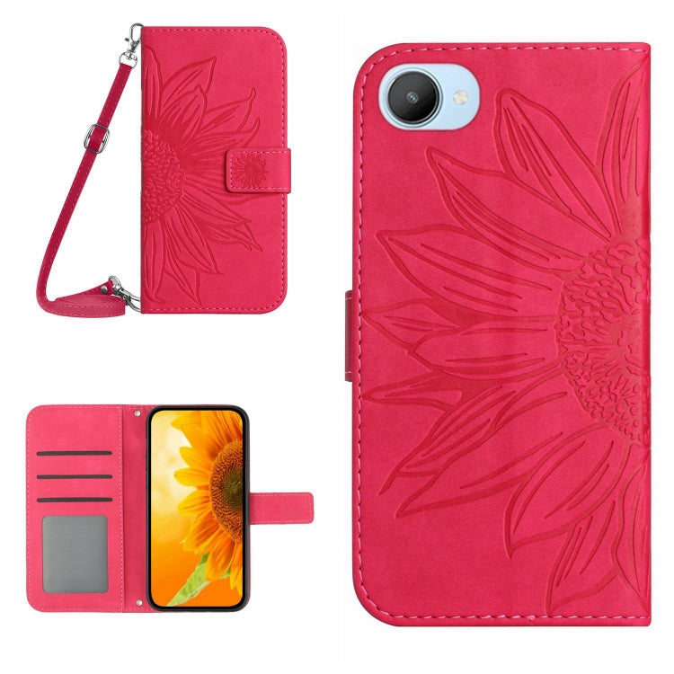 Skin Feel Sun Flower Pattern Flip Leather Phone Case with Lanyard, For Realme 9 4G/Realme 9 Pro+ 5G, For Realme 9 Pro 5G, For Realme 9i/A36/A76/A96 4G, For Realme 10 4G, For Realme 10 5G, For Realme C11, For Realme C12/C15/C25, For Realme C20/C21      ...