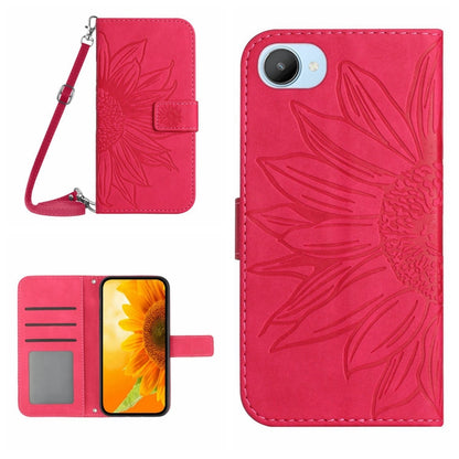 Skin Feel Sun Flower Pattern Flip Leather Phone Case with Lanyard, For Realme 9 4G/Realme 9 Pro+ 5G, For Realme 9 Pro 5G, For Realme 9i/A36/A76/A96 4G, For Realme 10 4G, For Realme 10 5G, For Realme C11, For Realme C12/C15/C25, For Realme C20/C21      ...