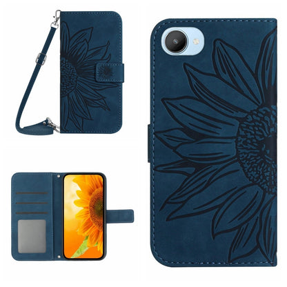Skin Feel Sun Flower Pattern Flip Leather Phone Case with Lanyard, For Realme 9 4G/Realme 9 Pro+ 5G, For Realme 9 Pro 5G, For Realme 9i/A36/A76/A96 4G, For Realme 10 4G, For Realme 10 5G, For Realme C11, For Realme C12/C15/C25, For Realme C20/C21      ...