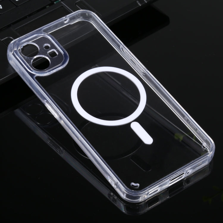 Magsafe Clear Acrylic Four Corner Airbags TPU Phone Case, For Nothing Phone 1