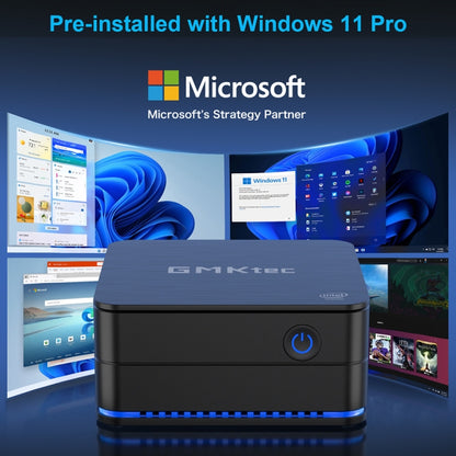 GMK KB7 Windows 11 Pro Mini PC, 16GB+512G, Intel Pentium Silver N6005 Quad Core, Support WiFi & BT