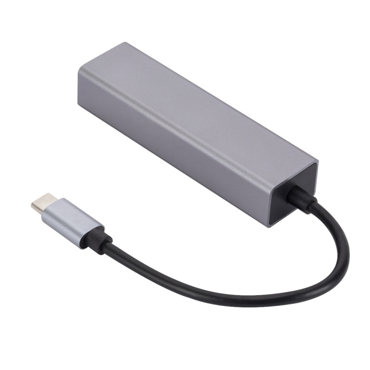 SL-030 USB-C / Type-C to Gigabit Ethernet RJ45 & 3 x USB 3.0 Adapter Converter HUB, USB-C / Type-C to RJ45 & 3 x USB
