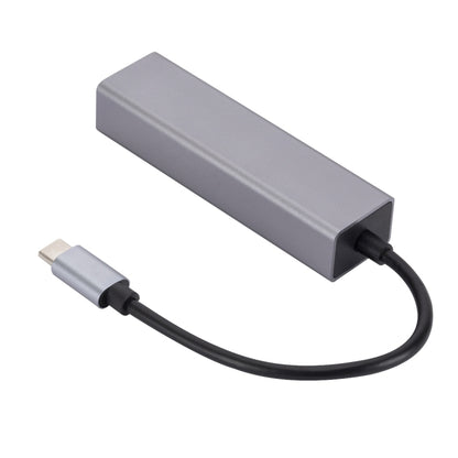 SL-030 USB-C / Type-C to Gigabit Ethernet RJ45 & 3 x USB 3.0 Adapter Converter HUB, USB-C / Type-C to RJ45 & 3 x USB