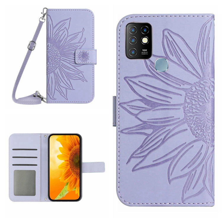 Skin Feel Sun Flower Pattern Flip Leather Phone Case with Lanyard, For Infinix Hot 10, For Infinix Hot 10i / Smart 5 Pro, For Infinix Hot 10S / 10S NFC, For Infinix Hot 11, For Infinix Hot 11S, For Infinix Hot 11S NFC, For Infinix Hot 12               ...
