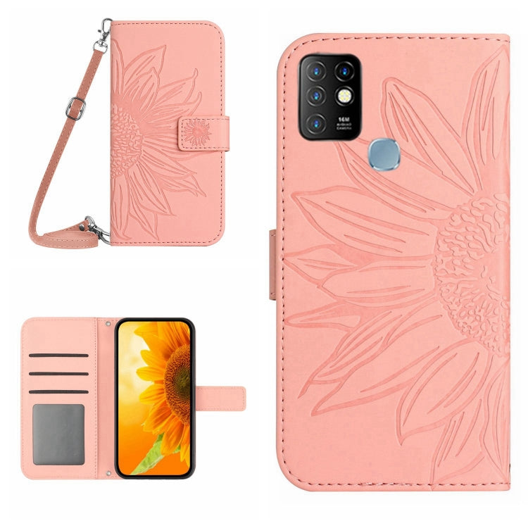 Skin Feel Sun Flower Pattern Flip Leather Phone Case with Lanyard, For Infinix Hot 10, For Infinix Hot 10i / Smart 5 Pro, For Infinix Hot 10S / 10S NFC, For Infinix Hot 11, For Infinix Hot 11S, For Infinix Hot 11S NFC, For Infinix Hot 12               ...