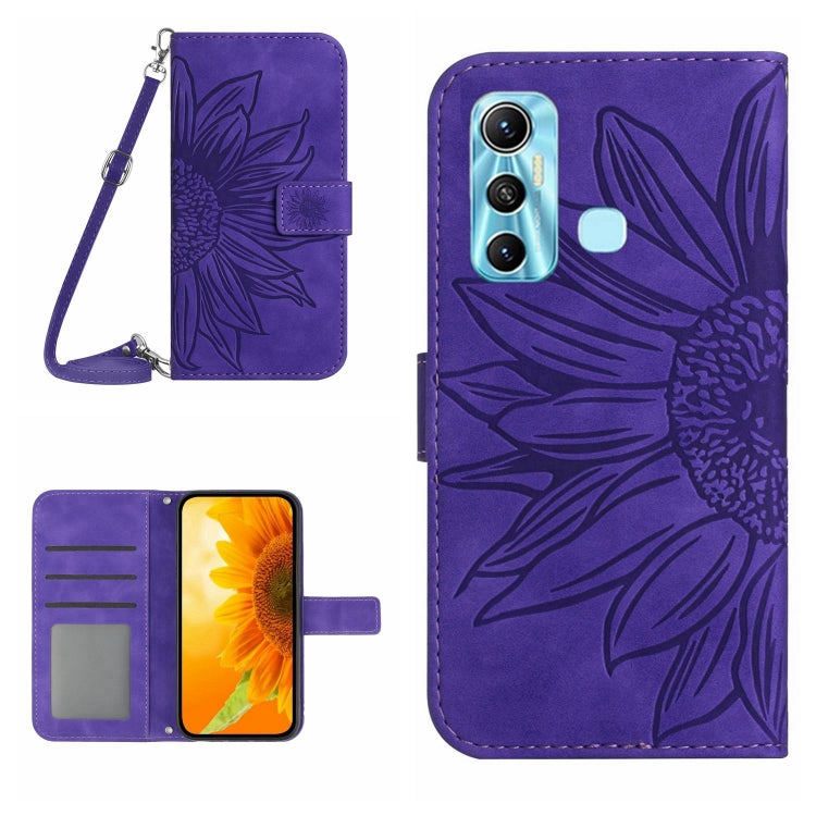 Skin Feel Sun Flower Pattern Flip Leather Phone Case with Lanyard, For Infinix Hot 10, For Infinix Hot 10i / Smart 5 Pro, For Infinix Hot 10S / 10S NFC, For Infinix Hot 11, For Infinix Hot 11S, For Infinix Hot 11S NFC, For Infinix Hot 12               ...