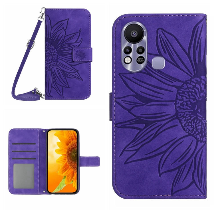 Skin Feel Sun Flower Pattern Flip Leather Phone Case with Lanyard, For Infinix Hot 10, For Infinix Hot 10i / Smart 5 Pro, For Infinix Hot 10S / 10S NFC, For Infinix Hot 11, For Infinix Hot 11S, For Infinix Hot 11S NFC, For Infinix Hot 12               ...