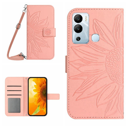 Skin Feel Sun Flower Pattern Flip Leather Phone Case with Lanyard, For Infinix Hot 10, For Infinix Hot 10i / Smart 5 Pro, For Infinix Hot 10S / 10S NFC, For Infinix Hot 11, For Infinix Hot 11S, For Infinix Hot 11S NFC, For Infinix Hot 12               ...