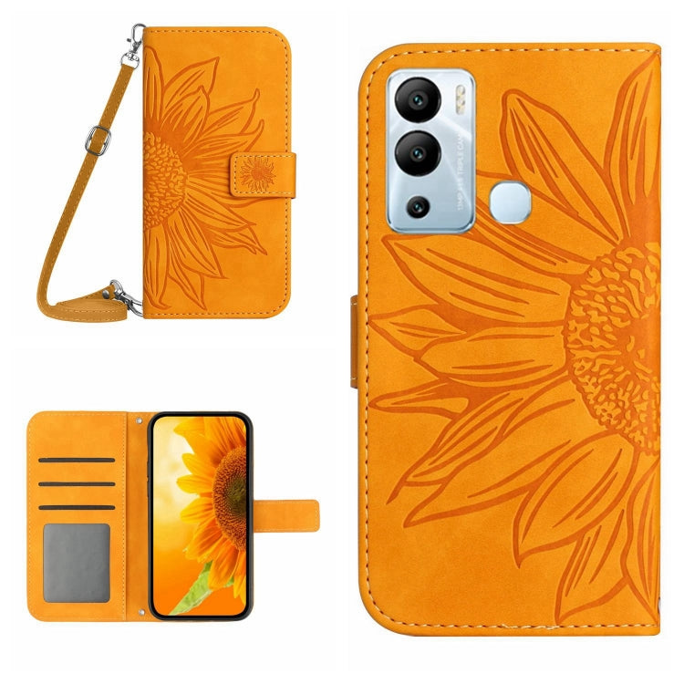 Skin Feel Sun Flower Pattern Flip Leather Phone Case with Lanyard, For Infinix Hot 10, For Infinix Hot 10i / Smart 5 Pro, For Infinix Hot 10S / 10S NFC, For Infinix Hot 11, For Infinix Hot 11S, For Infinix Hot 11S NFC, For Infinix Hot 12               ...