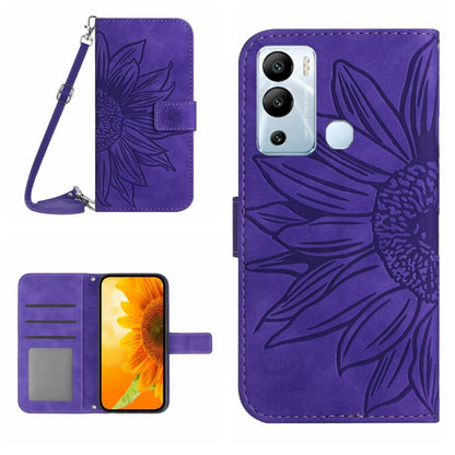 Skin Feel Sun Flower Pattern Flip Leather Phone Case with Lanyard, For Infinix Hot 10, For Infinix Hot 10i / Smart 5 Pro, For Infinix Hot 10S / 10S NFC, For Infinix Hot 11, For Infinix Hot 11S, For Infinix Hot 11S NFC, For Infinix Hot 12               ...