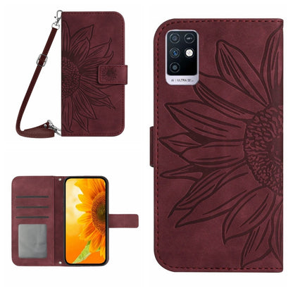 Skin Feel Sun Flower Pattern Flip Leather Phone Case with Lanyard, For Infinix Note 10, For Infinix Note 10 Pro, For Infinix Note 11, For Infinix Note 11 Pro / Note 11s, For Infinix Note 12 G96, For Infinix Smart 6, For Tecno Camon 17 Pro              ...