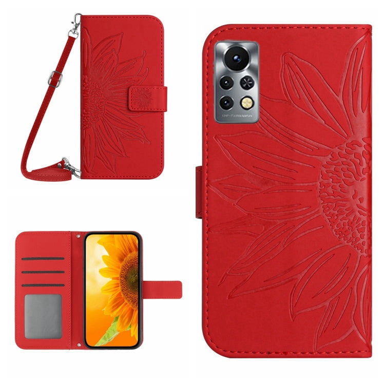Skin Feel Sun Flower Pattern Flip Leather Phone Case with Lanyard, For Infinix Note 10, For Infinix Note 10 Pro, For Infinix Note 11, For Infinix Note 11 Pro / Note 11s, For Infinix Note 12 G96, For Infinix Smart 6, For Tecno Camon 17 Pro              ...