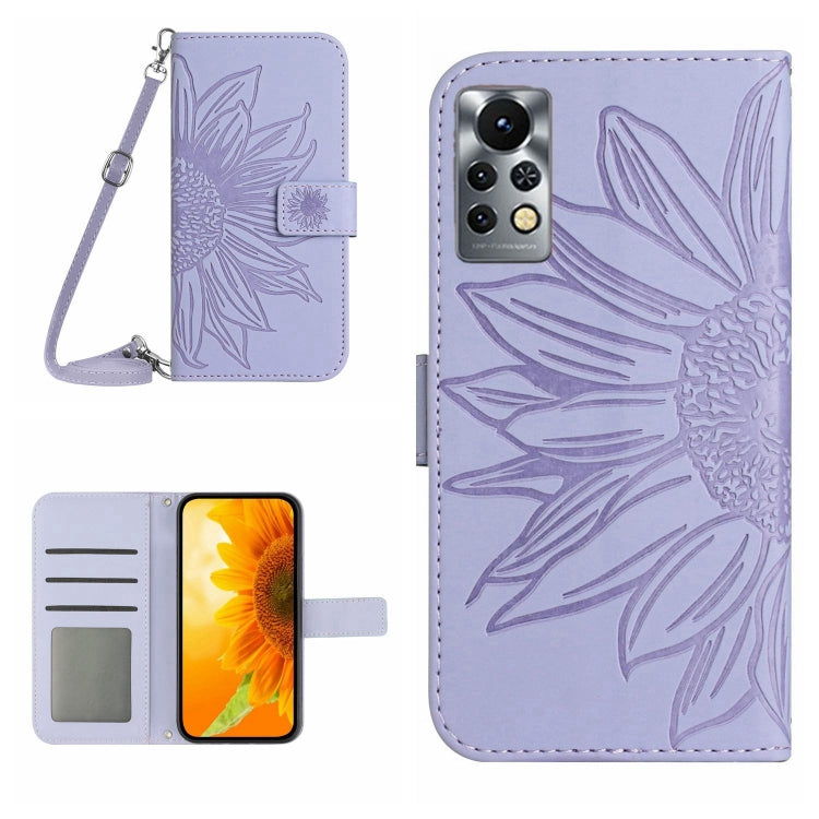 Skin Feel Sun Flower Pattern Flip Leather Phone Case with Lanyard, For Infinix Note 10, For Infinix Note 10 Pro, For Infinix Note 11, For Infinix Note 11 Pro / Note 11s, For Infinix Note 12 G96, For Infinix Smart 6, For Tecno Camon 17 Pro              ...