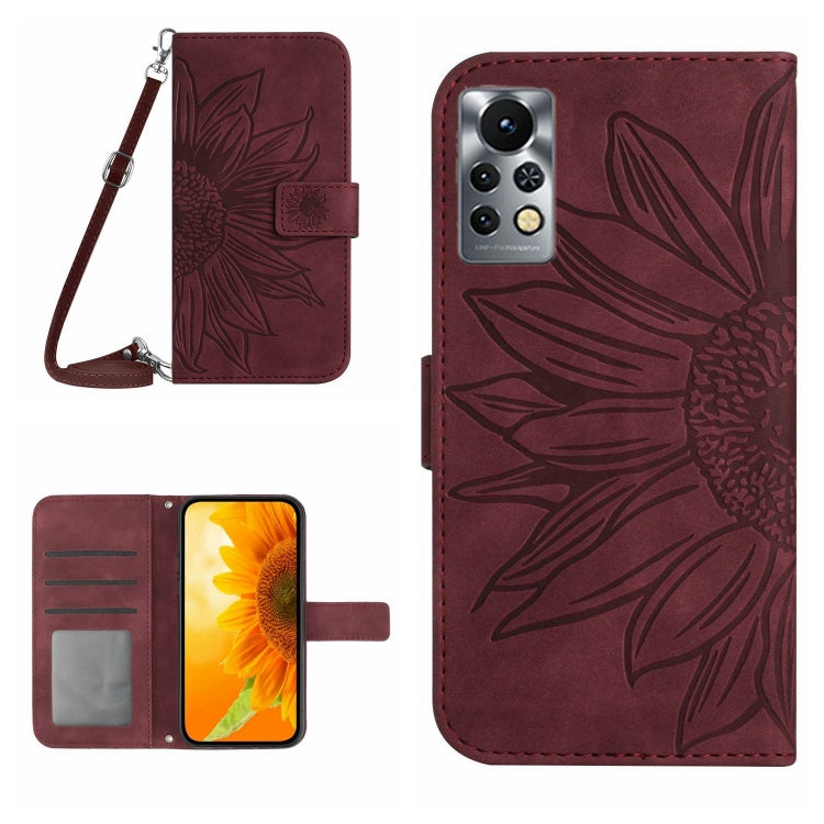 Skin Feel Sun Flower Pattern Flip Leather Phone Case with Lanyard, For Infinix Note 10, For Infinix Note 10 Pro, For Infinix Note 11, For Infinix Note 11 Pro / Note 11s, For Infinix Note 12 G96, For Infinix Smart 6, For Tecno Camon 17 Pro              ...