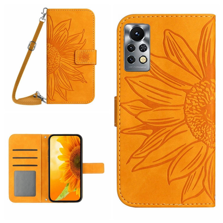 Skin Feel Sun Flower Pattern Flip Leather Phone Case with Lanyard, For Infinix Note 10, For Infinix Note 10 Pro, For Infinix Note 11, For Infinix Note 11 Pro / Note 11s, For Infinix Note 12 G96, For Infinix Smart 6, For Tecno Camon 17 Pro              ...