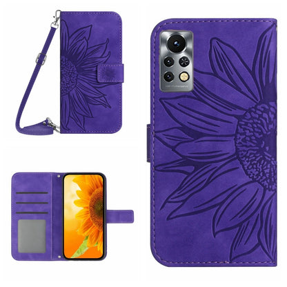 Skin Feel Sun Flower Pattern Flip Leather Phone Case with Lanyard, For Infinix Note 10, For Infinix Note 10 Pro, For Infinix Note 11, For Infinix Note 11 Pro / Note 11s, For Infinix Note 12 G96, For Infinix Smart 6, For Tecno Camon 17 Pro              ...