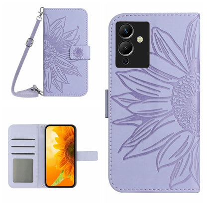 Skin Feel Sun Flower Pattern Flip Leather Phone Case with Lanyard, For Infinix Note 10, For Infinix Note 10 Pro, For Infinix Note 11, For Infinix Note 11 Pro / Note 11s, For Infinix Note 12 G96, For Infinix Smart 6, For Tecno Camon 17 Pro              ...