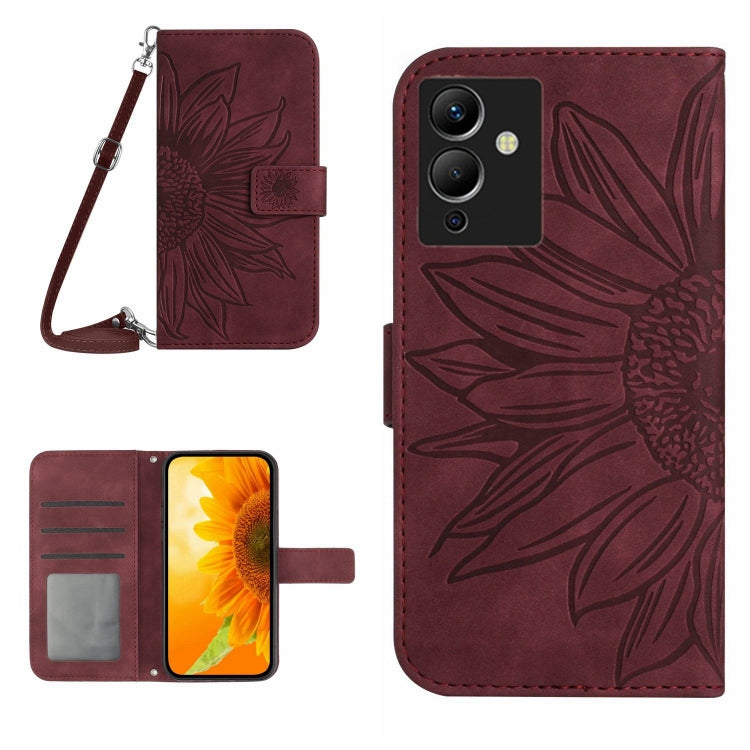 Skin Feel Sun Flower Pattern Flip Leather Phone Case with Lanyard, For Infinix Note 10, For Infinix Note 10 Pro, For Infinix Note 11, For Infinix Note 11 Pro / Note 11s, For Infinix Note 12 G96, For Infinix Smart 6, For Tecno Camon 17 Pro              ...