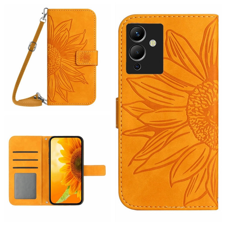 Skin Feel Sun Flower Pattern Flip Leather Phone Case with Lanyard, For Infinix Note 10, For Infinix Note 10 Pro, For Infinix Note 11, For Infinix Note 11 Pro / Note 11s, For Infinix Note 12 G96, For Infinix Smart 6, For Tecno Camon 17 Pro              ...