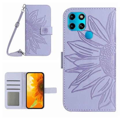 Skin Feel Sun Flower Pattern Flip Leather Phone Case with Lanyard, For Infinix Note 10, For Infinix Note 10 Pro, For Infinix Note 11, For Infinix Note 11 Pro / Note 11s, For Infinix Note 12 G96, For Infinix Smart 6, For Tecno Camon 17 Pro              ...