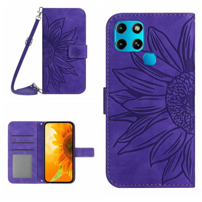 Skin Feel Sun Flower Pattern Flip Leather Phone Case with Lanyard, For Infinix Note 10, For Infinix Note 10 Pro, For Infinix Note 11, For Infinix Note 11 Pro / Note 11s, For Infinix Note 12 G96, For Infinix Smart 6, For Tecno Camon 17 Pro              ...