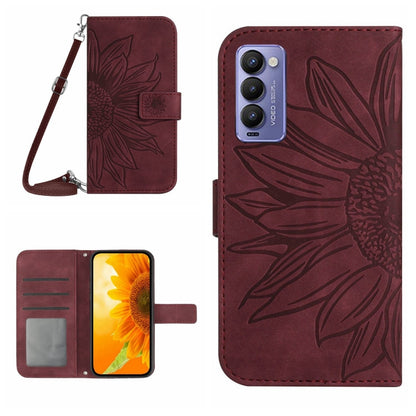 Skin Feel Sun Flower Pattern Flip Leather Phone Case with Lanyard, For Infinix Note 10, For Infinix Note 10 Pro, For Infinix Note 11, For Infinix Note 11 Pro / Note 11s, For Infinix Note 12 G96, For Infinix Smart 6, For Tecno Camon 17 Pro              ...