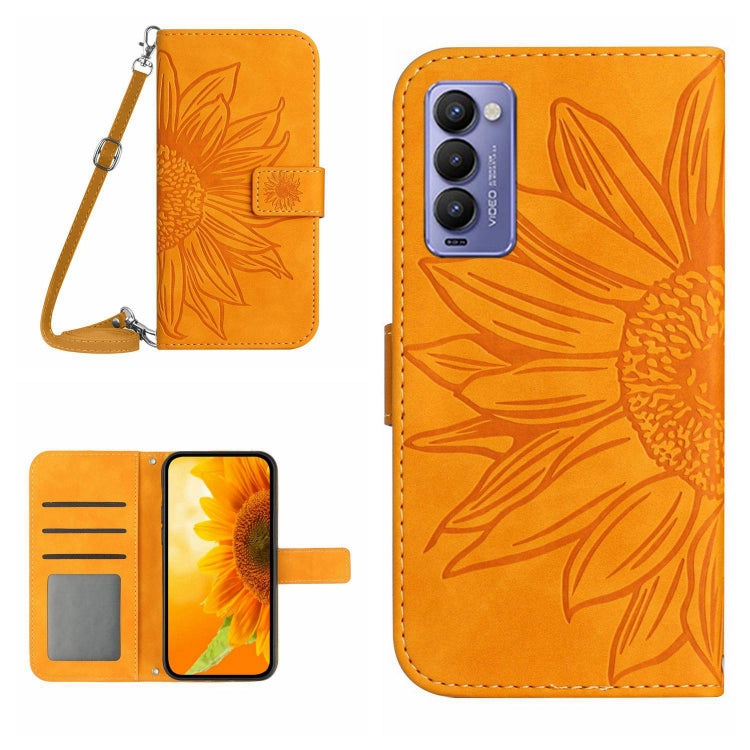 Skin Feel Sun Flower Pattern Flip Leather Phone Case with Lanyard, For Infinix Note 10, For Infinix Note 10 Pro, For Infinix Note 11, For Infinix Note 11 Pro / Note 11s, For Infinix Note 12 G96, For Infinix Smart 6, For Tecno Camon 17 Pro              ...