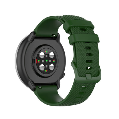 For Polar Ignite 20mm Small Plaid Texture Silicone Wrist Strap Watchband, 20mm