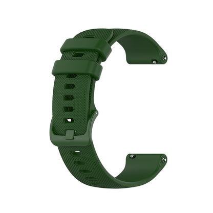 For Polar Ignite 20mm Small Plaid Texture Silicone Wrist Strap Watchband, 20mm