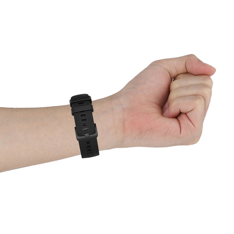 For Polar Ignite 20mm Small Plaid Texture Silicone Wrist Strap Watchband, 20mm