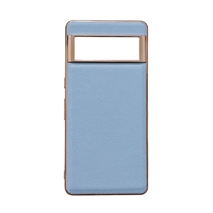 Waves Series Nano Electroplating Genuine Leather Phone Case, For Google Pixel 6, For Google Pixel 6 Pro, For Google Pixel 6a, For Google Pixel 7, For Google Pixel 7 Pro, For Huawei Enjoy 50 4G