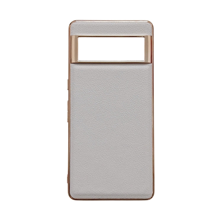 Waves Series Nano Electroplating Genuine Leather Phone Case, For Google Pixel 6, For Google Pixel 6 Pro, For Google Pixel 6a, For Google Pixel 7, For Google Pixel 7 Pro, For Huawei Enjoy 50 4G