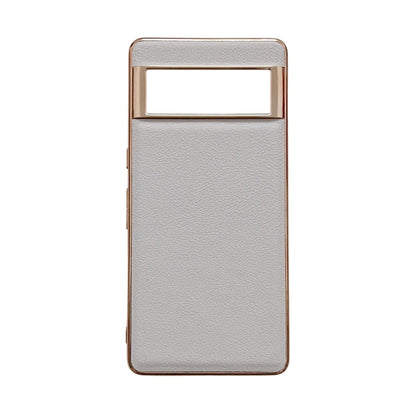 Waves Series Nano Electroplating Genuine Leather Phone Case, For Google Pixel 6, For Google Pixel 6 Pro, For Google Pixel 6a, For Google Pixel 7, For Google Pixel 7 Pro, For Huawei Enjoy 50 4G