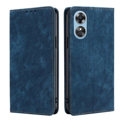 RFID Anti-theft Brush Magnetic Leather Phone Case, For OPPO A17, For Realme C33 4G, For vivo V25 5G/V25e 5G, For vivo Y16 4G/Y02s 4G, For Sharp Aquos sense7 Plus, For Xiaomi Civi 2 5G, For Xiaomi Poco M5 4G