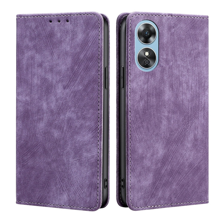 RFID Anti-theft Brush Magnetic Leather Phone Case, For OPPO A17, For Realme C33 4G, For vivo V25 5G/V25e 5G, For vivo Y16 4G/Y02s 4G, For Sharp Aquos sense7 Plus, For Xiaomi Civi 2 5G, For Xiaomi Poco M5 4G
