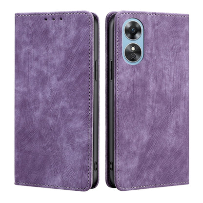 RFID Anti-theft Brush Magnetic Leather Phone Case, For OPPO A17, For Realme C33 4G, For vivo V25 5G/V25e 5G, For vivo Y16 4G/Y02s 4G, For Sharp Aquos sense7 Plus, For Xiaomi Civi 2 5G, For Xiaomi Poco M5 4G