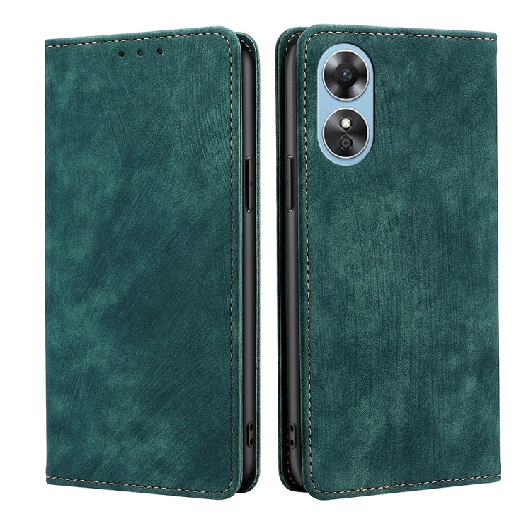 RFID Anti-theft Brush Magnetic Leather Phone Case, For OPPO A17, For Realme C33 4G, For vivo V25 5G/V25e 5G, For vivo Y16 4G/Y02s 4G, For Sharp Aquos sense7 Plus, For Xiaomi Civi 2 5G, For Xiaomi Poco M5 4G