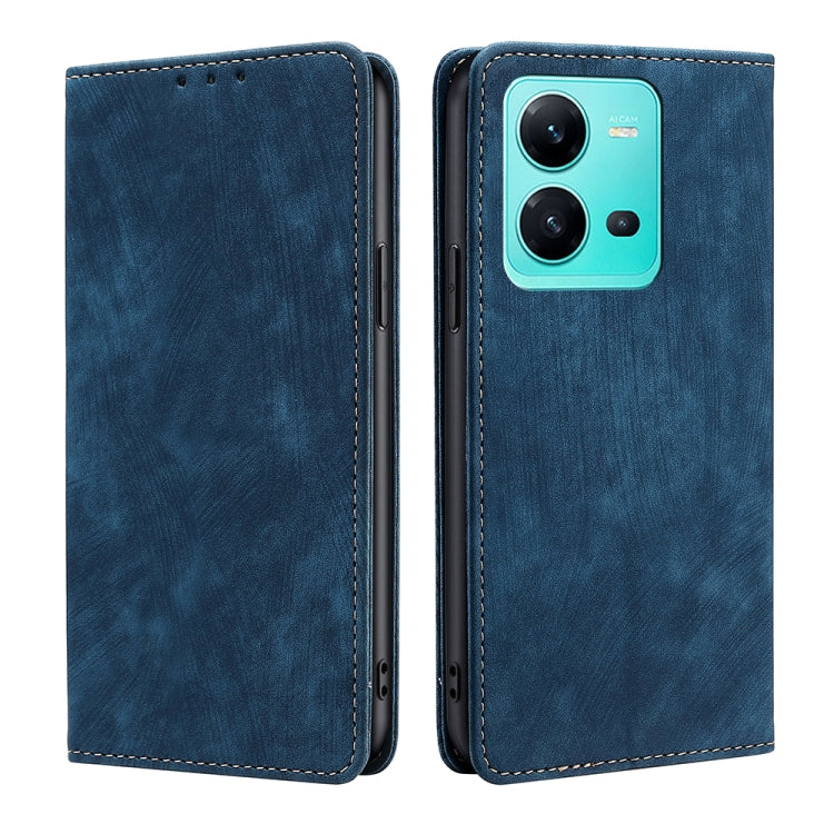 RFID Anti-theft Brush Magnetic Leather Phone Case, For OPPO A17, For Realme C33 4G, For vivo V25 5G/V25e 5G, For vivo Y16 4G/Y02s 4G, For Sharp Aquos sense7 Plus, For Xiaomi Civi 2 5G, For Xiaomi Poco M5 4G