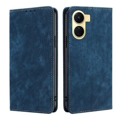 RFID Anti-theft Brush Magnetic Leather Phone Case, For OPPO A17, For Realme C33 4G, For vivo V25 5G/V25e 5G, For vivo Y16 4G/Y02s 4G, For Sharp Aquos sense7 Plus, For Xiaomi Civi 2 5G, For Xiaomi Poco M5 4G