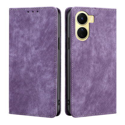 RFID Anti-theft Brush Magnetic Leather Phone Case, For OPPO A17, For Realme C33 4G, For vivo V25 5G/V25e 5G, For vivo Y16 4G/Y02s 4G, For Sharp Aquos sense7 Plus, For Xiaomi Civi 2 5G, For Xiaomi Poco M5 4G