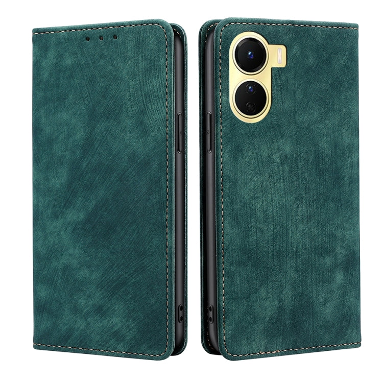RFID Anti-theft Brush Magnetic Leather Phone Case, For OPPO A17, For Realme C33 4G, For vivo V25 5G/V25e 5G, For vivo Y16 4G/Y02s 4G, For Sharp Aquos sense7 Plus, For Xiaomi Civi 2 5G, For Xiaomi Poco M5 4G