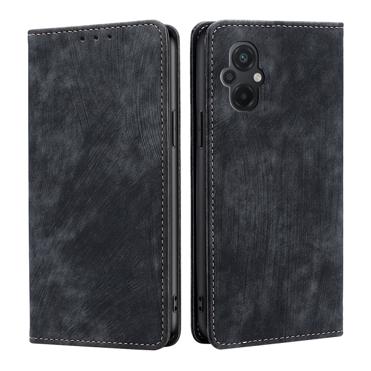 RFID Anti-theft Brush Magnetic Leather Phone Case, For OPPO A17, For Realme C33 4G, For vivo V25 5G/V25e 5G, For vivo Y16 4G/Y02s 4G, For Sharp Aquos sense7 Plus, For Xiaomi Civi 2 5G, For Xiaomi Poco M5 4G