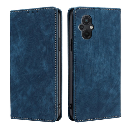RFID Anti-theft Brush Magnetic Leather Phone Case, For OPPO A17, For Realme C33 4G, For vivo V25 5G/V25e 5G, For vivo Y16 4G/Y02s 4G, For Sharp Aquos sense7 Plus, For Xiaomi Civi 2 5G, For Xiaomi Poco M5 4G