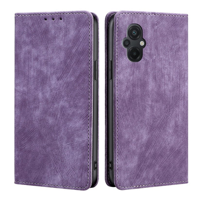 RFID Anti-theft Brush Magnetic Leather Phone Case, For OPPO A17, For Realme C33 4G, For vivo V25 5G/V25e 5G, For vivo Y16 4G/Y02s 4G, For Sharp Aquos sense7 Plus, For Xiaomi Civi 2 5G, For Xiaomi Poco M5 4G
