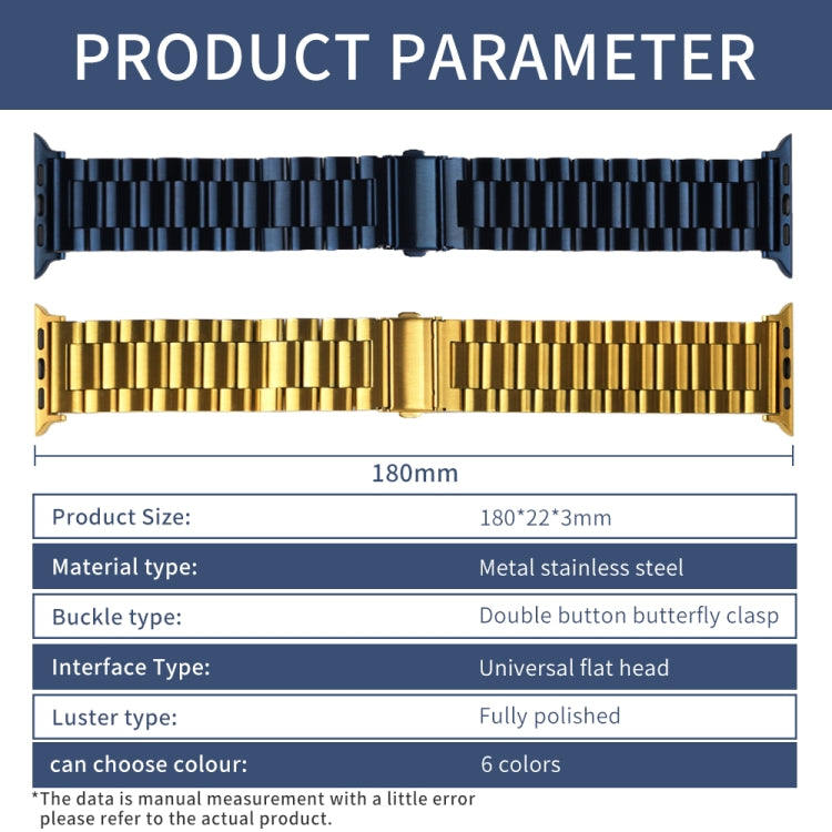 Strains Metal Watch Band, For Apple Watch Ultra 49mm / Series 8&7 45mm / SE 2&6&SE&5&4 44mm / 3&2&1 42mm, For Apple Watch Series 8&7 41mm / SE 2&6&SE&5&4 40mm / 3&2&1 38mm