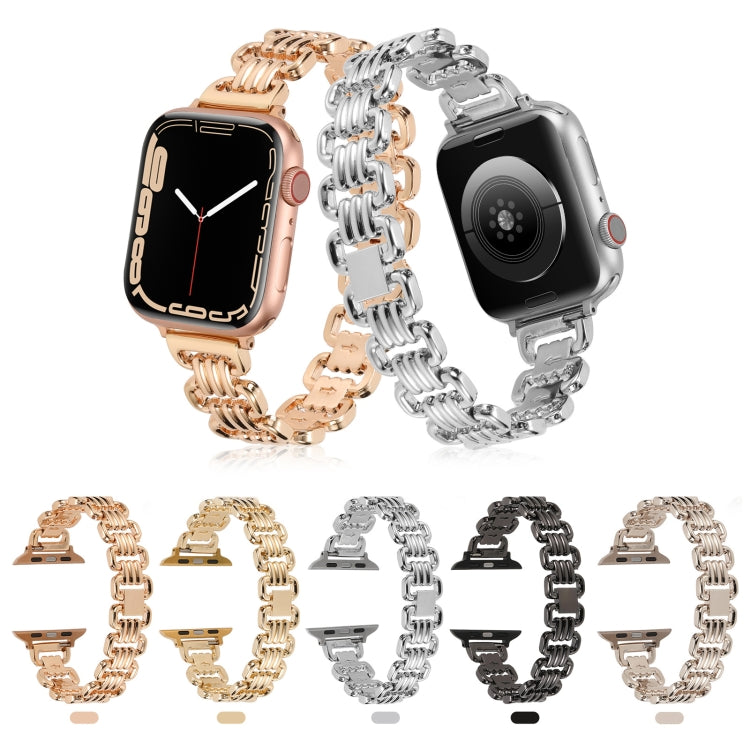 U-chain Metal Watch Band, For Apple Watch Ultra 49mm / Series 8&7 45mm / SE 2&6&SE&5&4 44mm / 3&2&1 42mm, For Apple Watch Series 8&7 41mm / SE 2&6&SE&5&4 40mm / 3&2&1 38mm